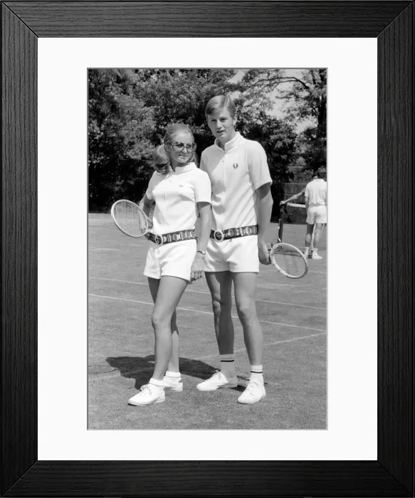 Framed Print : Pre - Wimbledon fashion show at the Hurlingham Club Unisex Fashions by Fred Perry