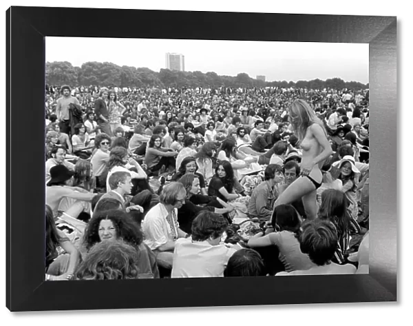 Scenes at the Pop Concert held in Hyde Park, of a young girl (blonde