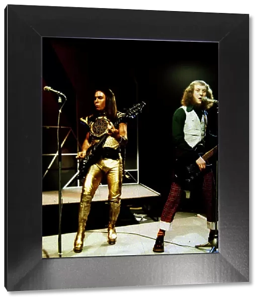 Slade - Pop Group seen here in rehearsals at the White City studios of Top of