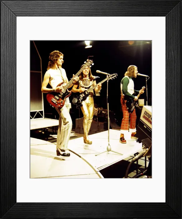Framed Print : Slade - Pop Group seen here in rehearsals at the White City studios of Top of Framed Print : Slade - Pop Group seen here in rehearsals at the White City studios of Top of