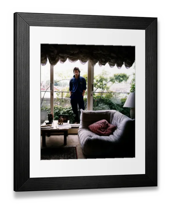 Framed Print : Cricketer Imran Khan in his bachelor pad in London Framed Print : Cricketer Imran Khan in his bachelor pad in London