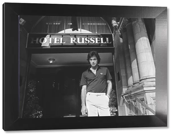 Pakistan cricketer Imran Khan outside his hotel in London. 13th August 1982