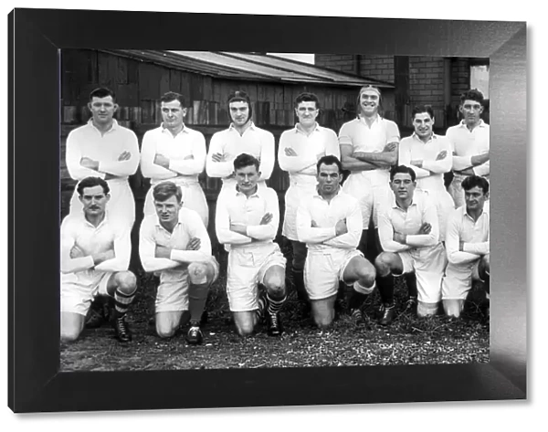 Rugby Union, England trials team at Otley. Back l-r McCall, E. Lewis, A