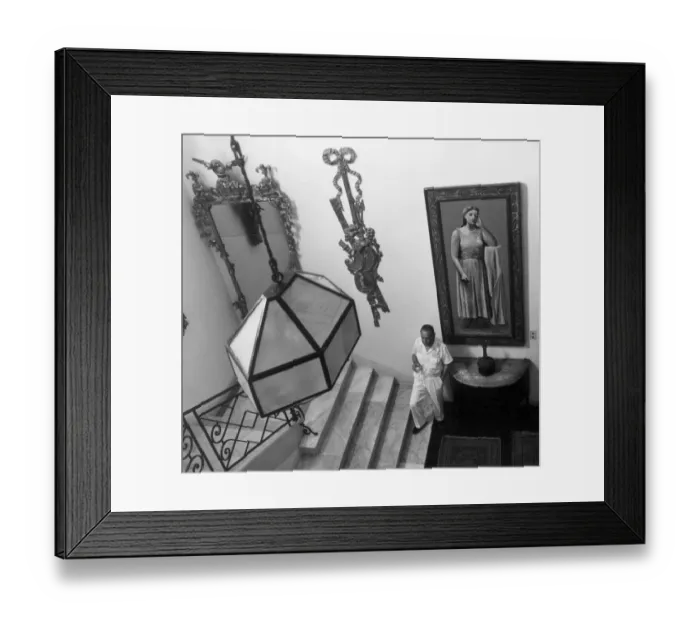 Framed Print : Somerset Maugham at Villa Mauresque, Cap Ferrat. On the wall is an early Picasso Framed Print : Somerset Maugham at Villa Mauresque, Cap Ferrat. On the wall is an early Picasso