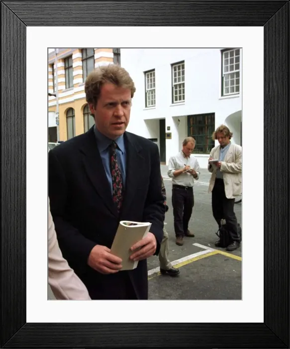 Framed Print : Earl Spencer seen leaving Supreme Court. December 1997 Framed Print : Earl Spencer seen leaving Supreme Court. December 1997