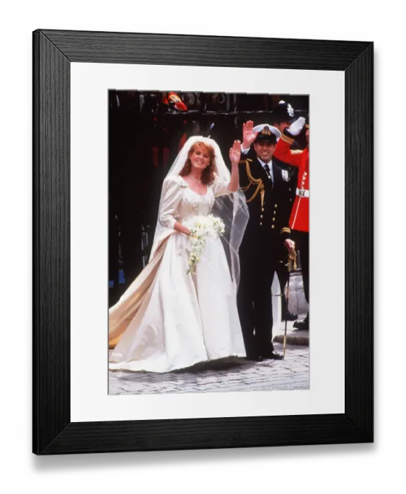 Framed Print : Queen Elizabeth IIs son, Prince Andrew, marries Sarah Ferguson at Westminster Abbey