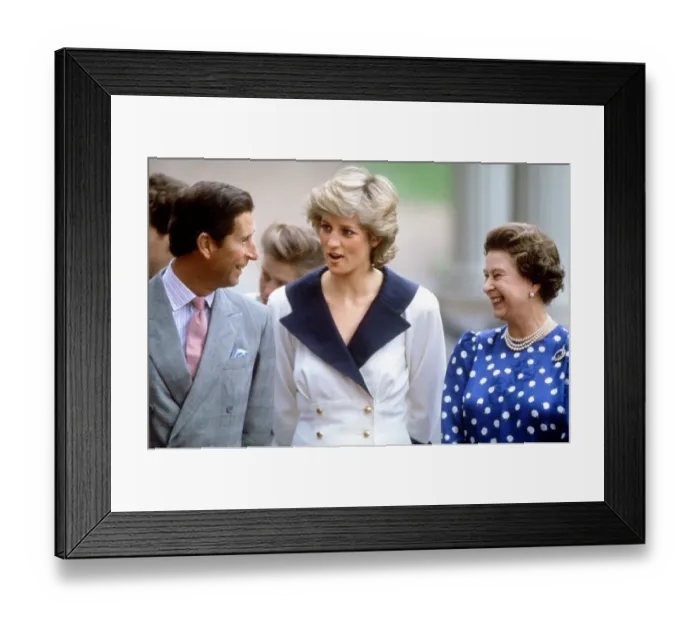 Framed Print : Prince Charles Princess Diana and Queen Elizabeth outside Clarence House for the Queen Framed Print : Prince Charles Princess Diana and Queen Elizabeth outside Clarence House for the Queen