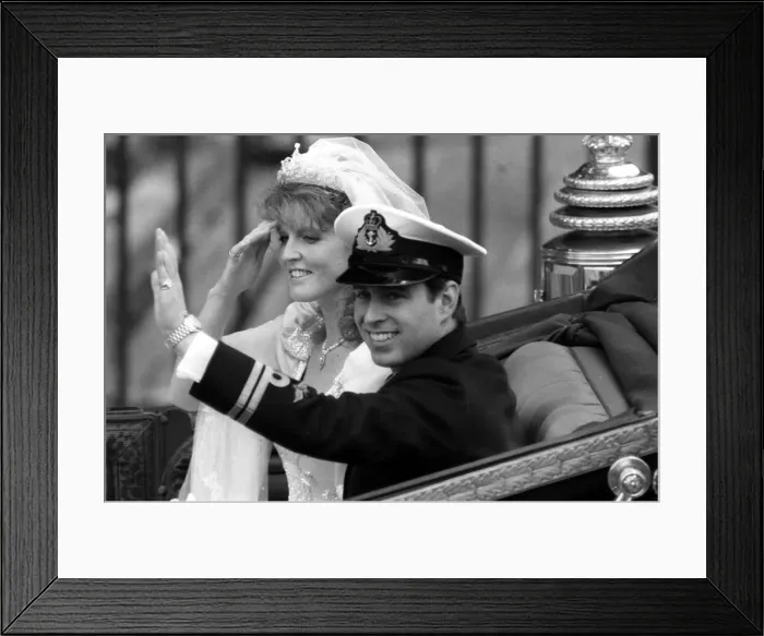 Framed Print : Prince Andrew and Sarah Ferguson Wedding Day, Jul 1986 The Duke Framed Print : Prince Andrew and Sarah Ferguson Wedding Day, Jul 1986 The Duke