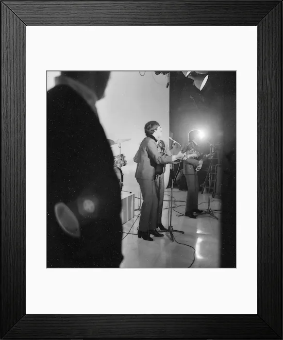 Framed Print : The Beatles on the set of A Hard Days Night, Scala Theatre, London Framed Print : The Beatles on the set of A Hard Days Night, Scala Theatre, London