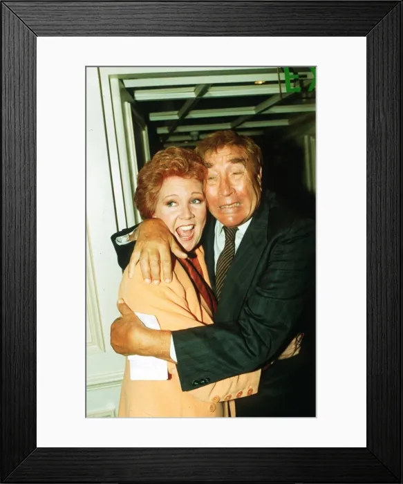 Framed Print : Frankie Howerd Comedian with Cilla Black