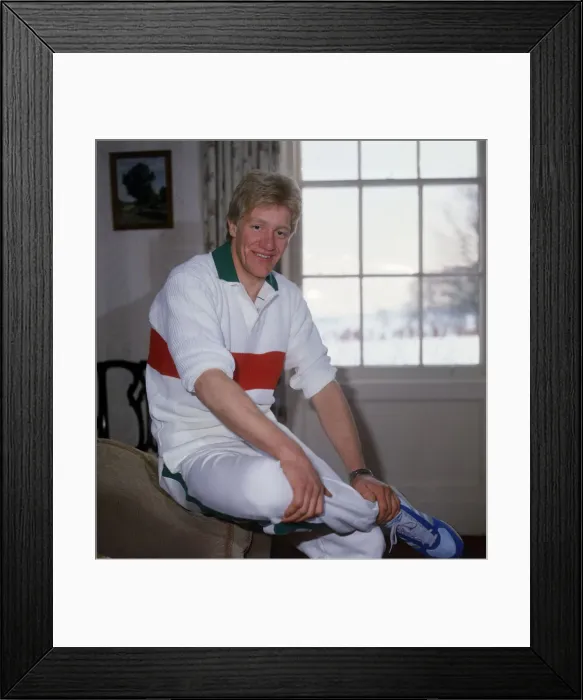 Framed Print : John Jeffrey Scotland rugby player at home February 1986