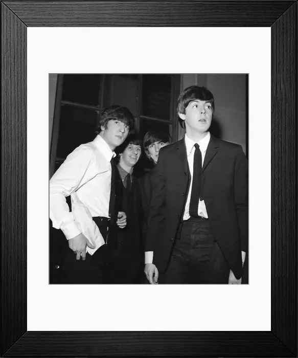 Framed Print : Beatles group members John Lennon, Ringo Starr, George Harrison