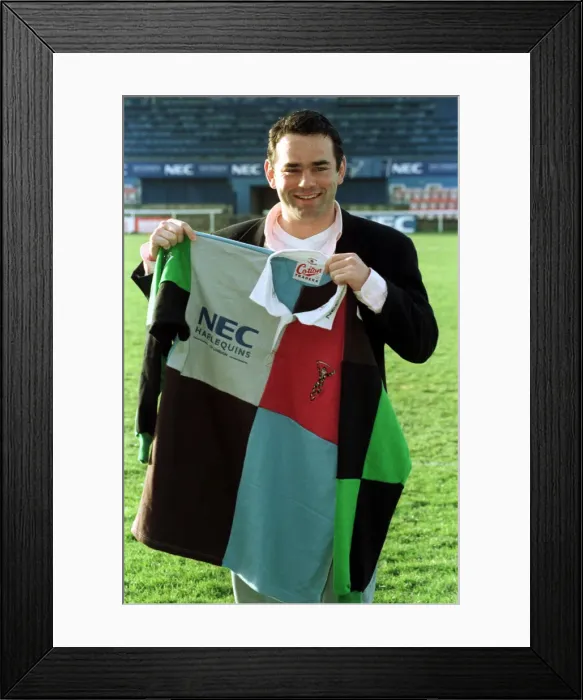 Framed Print : Will Carling Re Signs for Harlequins Rugby Union Team Framed Print : Will Carling Re Signs for Harlequins Rugby Union Team