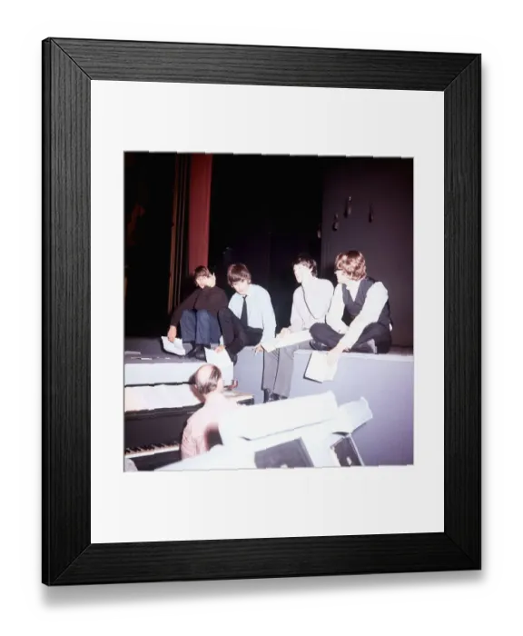 Framed Print : The Beatles rehearsing at London Palladium July 1964 for night of a 100 stars Framed Print : The Beatles rehearsing at London Palladium July 1964 for night of a 100 stars