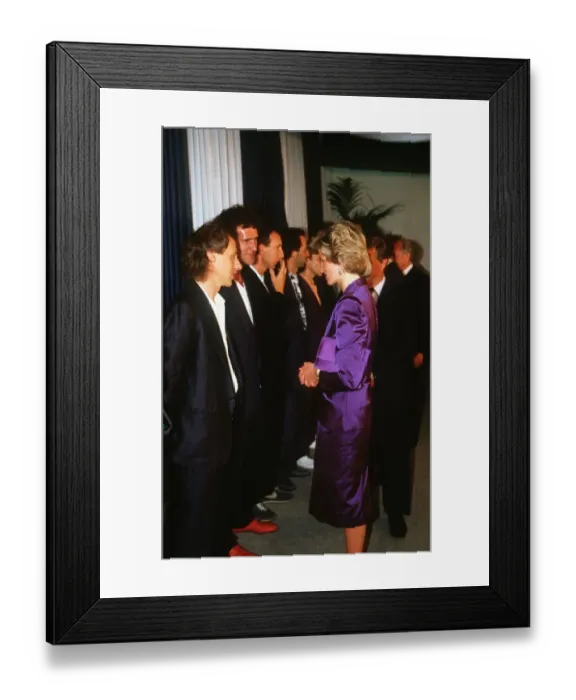 Framed Print : Dire Straits Prince and Princess of Wales at Dire Straits concert at Wembley Arena