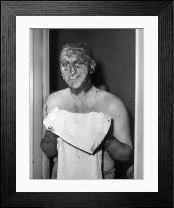 Framed Print : BBC Sports commentator Brian Johnston, victim of the Barber Shop act of the Crazy Gang