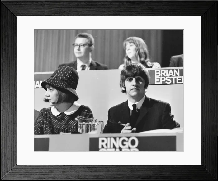 Framed Print : Beatles drummer Ringo Starr, one of the judges on National Beat Group Competition