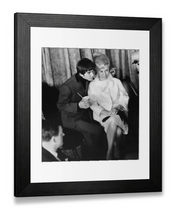 Framed Print : Beatles Files 1964 George Harrison with his sister Louise in America on the 11th February Framed Print : Beatles Files 1964 George Harrison with his sister Louise in America on the 11th February