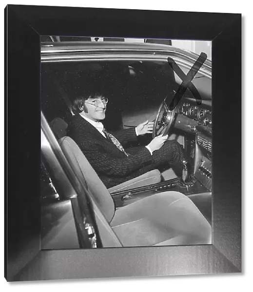 Beatles files 1967 John Lennon at the London Motor Show