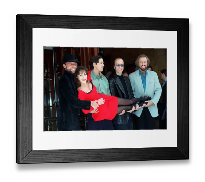 Framed Print : Bee Gees POP Group October 97 At the launch of the stage version of the hit film Framed Print : Bee Gees POP Group October 97 At the launch of the stage version of the hit film