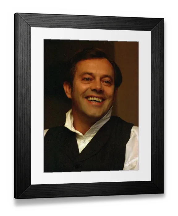 Framed Print : Keith Allen actor films on location near York October 1997 The star of new TV show