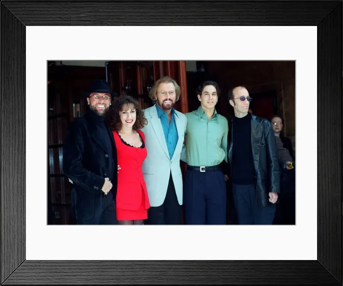 Framed Print : Bee Gees POP Group October 97 At the launch of the stage version of the hit film Framed Print : Bee Gees POP Group October 97 At the launch of the stage version of the hit film