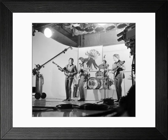 Framed Print : The Beatles on the set of A Hard Days Night, Scala Theatre, London Framed Print : The Beatles on the set of A Hard Days Night, Scala Theatre, London