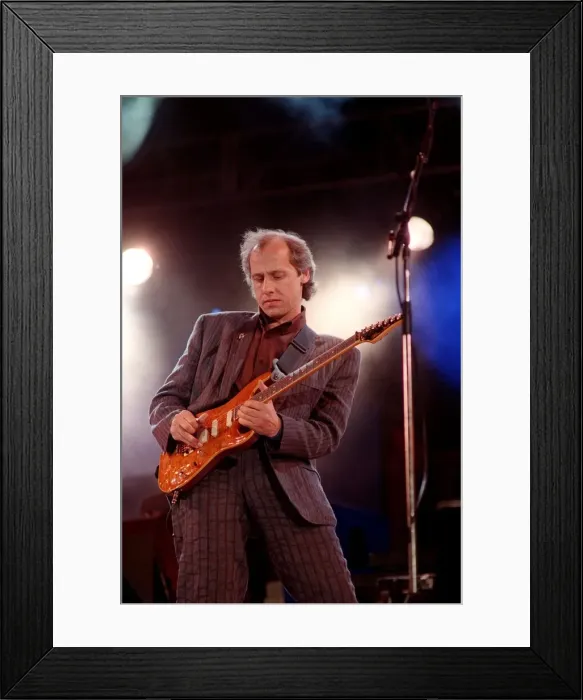 Framed Print : Mark Knopfler of Dire Straits at Mandela Concert June 1988 performing at Wembley Framed Print : Mark Knopfler of Dire Straits at Mandela Concert June 1988 performing at Wembley