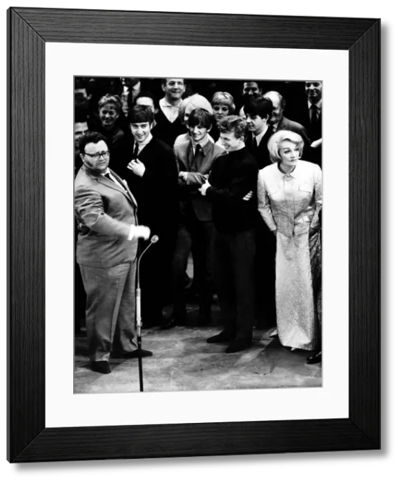 Framed Print : The Beatles with Harry Secombe (left), Tommy Steele and Marlene Dietrich (right Framed Print : The Beatles with Harry Secombe (left), Tommy Steele and Marlene Dietrich (right