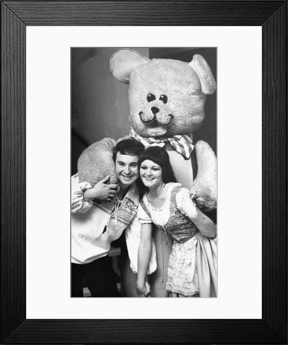 Framed Print : Russel Grant (Hansel), Marianne Parnell (Gretel) and Peter Robins (The bear Framed Print : Russel Grant (Hansel), Marianne Parnell (Gretel) and Peter Robins (The bear