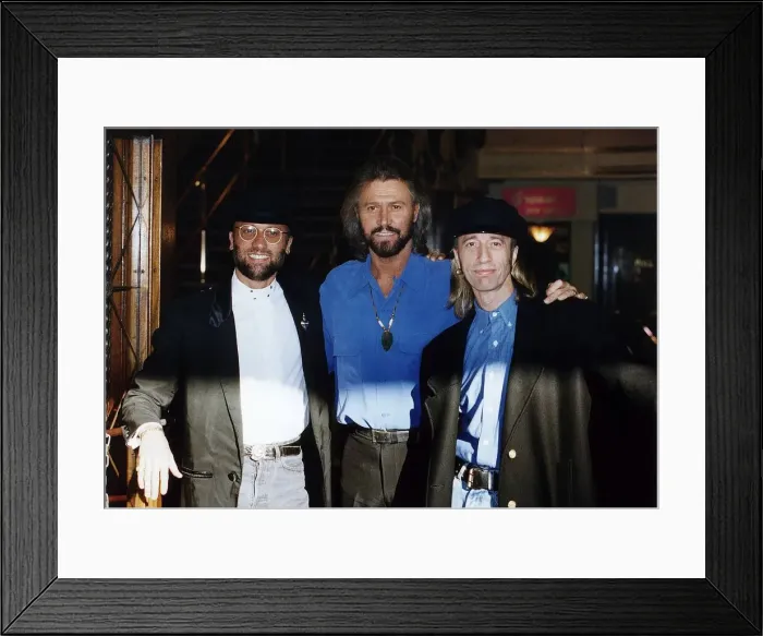 Framed Print : Bee Gees pop group made up of three brothers