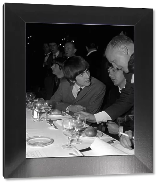 The Beatles table at the Variety Club Awards luncheon, Dorchester Hotel, London