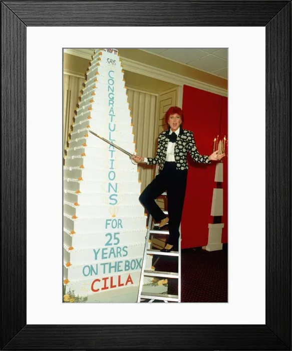 Framed Print : Cilla Black Television Presenter celebrating 25 years in Showbusiness Framed Print : Cilla Black Television Presenter celebrating 25 years in Showbusiness