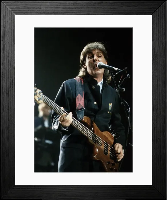 Framed Print : Paul McCartney, singer, former members of the Beatles & Wings