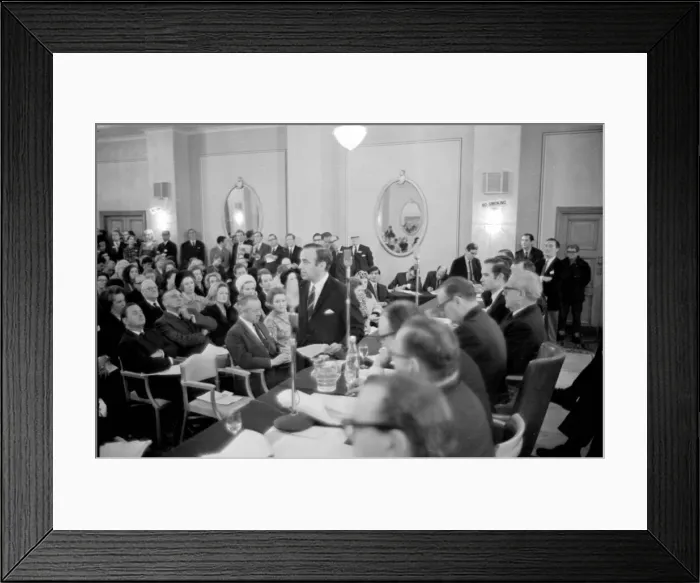 Framed Print : Rupert Murdoch at the auction to bid for the control of the News of the World newspaper