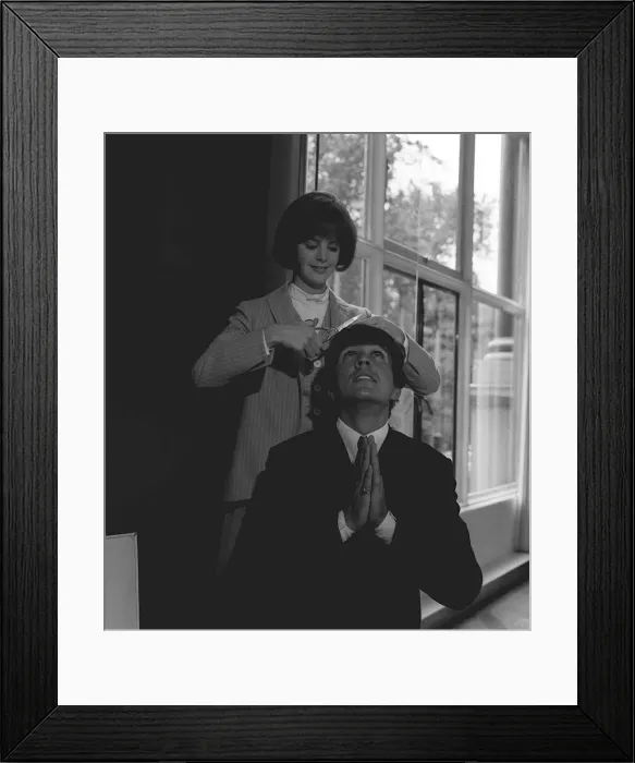 Framed Print : Dave Clark of the Dave Clark Five with winner of Revlon Competition Kathy Sheron from New Framed Print : Dave Clark of the Dave Clark Five with winner of Revlon Competition Kathy Sheron from New