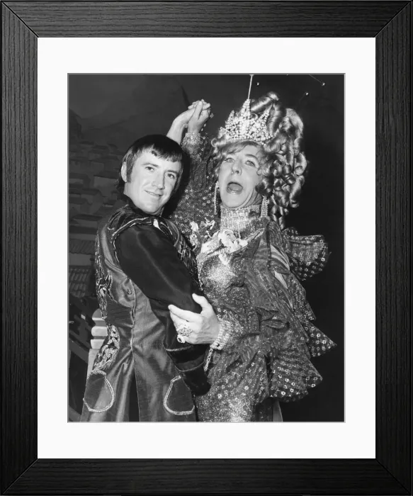 Framed Print : Roy Castle (left) as Wishee Washee, and Norman Vaughan as the Widow Trankey Framed Print : Roy Castle (left) as Wishee Washee, and Norman Vaughan as the Widow Trankey