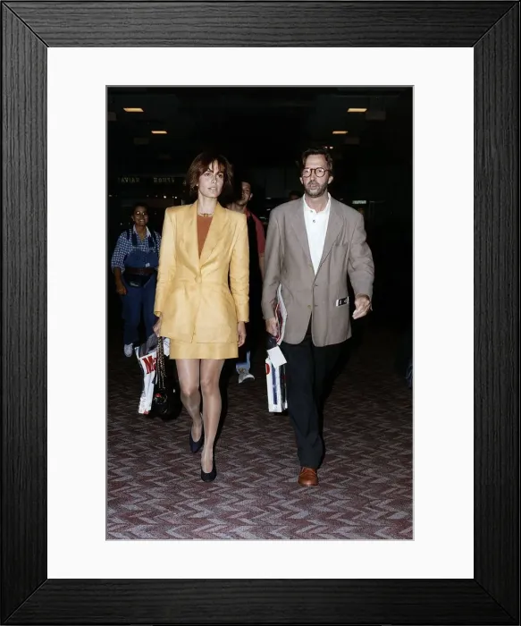 Framed Print : Eric clapton musician with un-named friend Framed Print : Eric clapton musician with un-named friend
