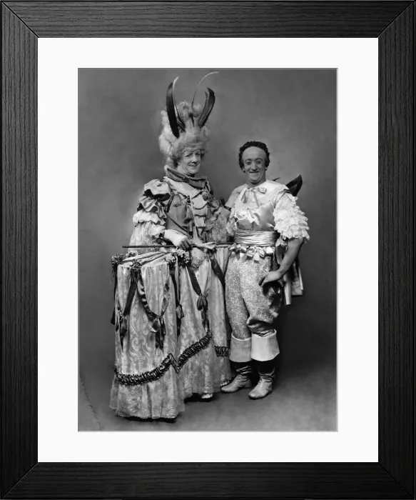 Framed Print : Buttons and one of the ugly sisters who star in the pantomime Cindrella at Drury lane Framed Print : Buttons and one of the ugly sisters who star in the pantomime Cindrella at Drury lane