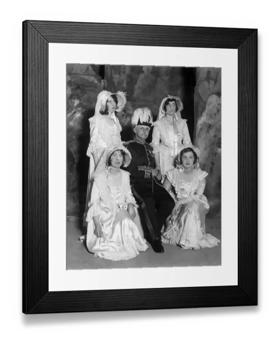 Framed Print : Maj Gen Stanley (Charles Bartlett. ) and daughters seen here in the stage production of Framed Print : Maj Gen Stanley (Charles Bartlett. ) and daughters seen here in the stage production of