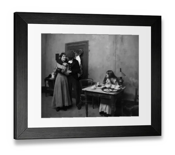 Framed Print : The humpbacked flower maker decides to have her glorious hair shorn and sold Framed Print : The humpbacked flower maker decides to have her glorious hair shorn and sold