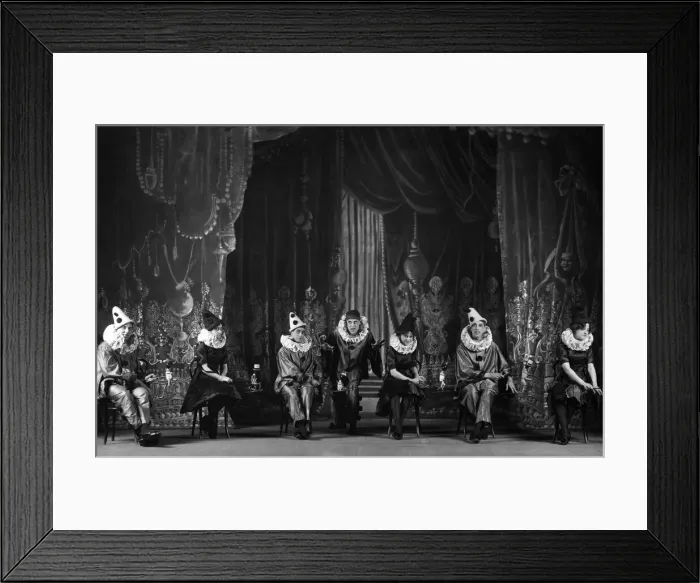 Framed Print : Clowns performing on stage in the play The Village concert by the Grotesques Framed Print : Clowns performing on stage in the play The Village concert by the Grotesques