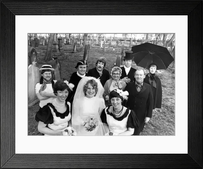 Framed Print : A local amateur operatic society. Front Row: Jean Cochcroft