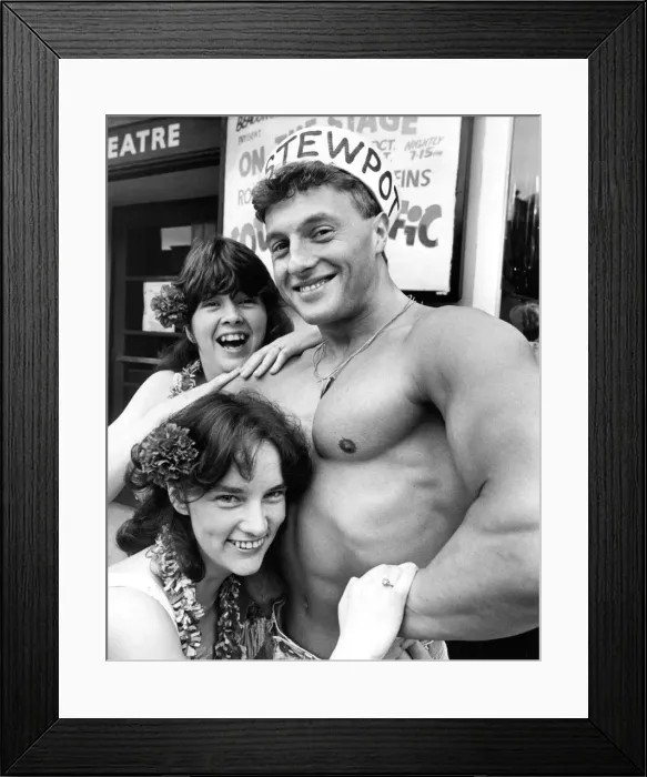 Framed Print : Beaconsfield Operatic Society needed some muscle for their production of the musical Framed Print : Beaconsfield Operatic Society needed some muscle for their production of the musical