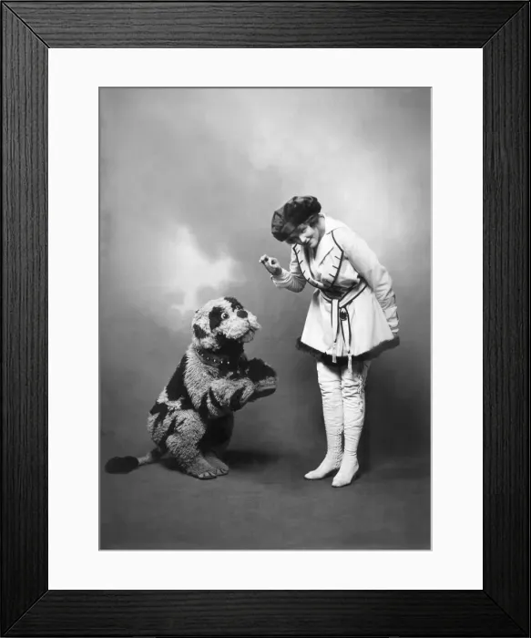 Framed Print : Miss Marie Blanshe in the pantomime Babes in the Wood. December 1918 P000266 Framed Print : Miss Marie Blanshe in the pantomime Babes in the Wood. December 1918 P000266
