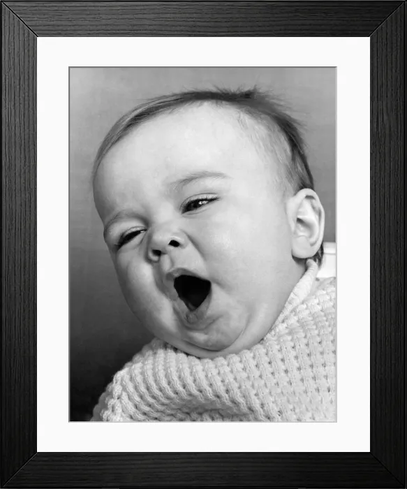 Framed Print : Children Expressions. May 1970 P000330 Framed Print : Children Expressions. May 1970 P000330
