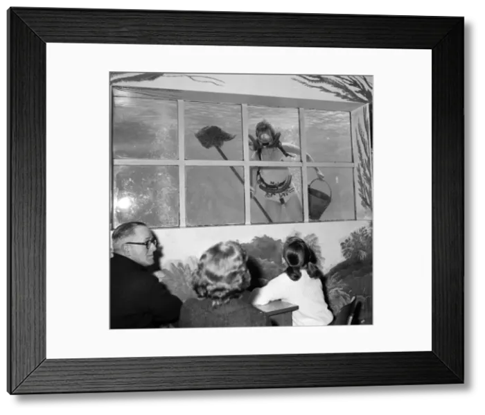 Framed Print : Spring Cleaning at Butlins Cliftonville A member of the Butlins staff keep campers