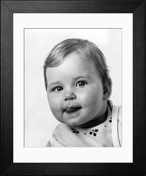 Framed Print : Children Expressions. February 1973 P000329
