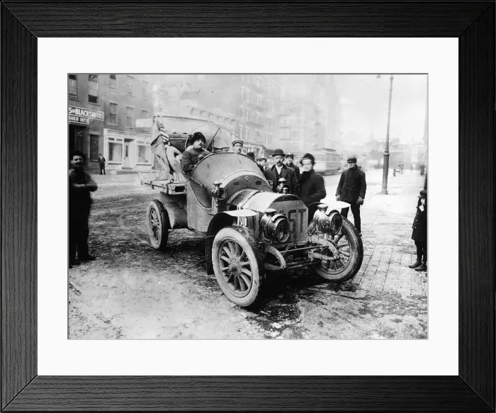 Framed Print : The New York to Paris motor race of 1908. The race Framed Print : The New York to Paris motor race of 1908. The race