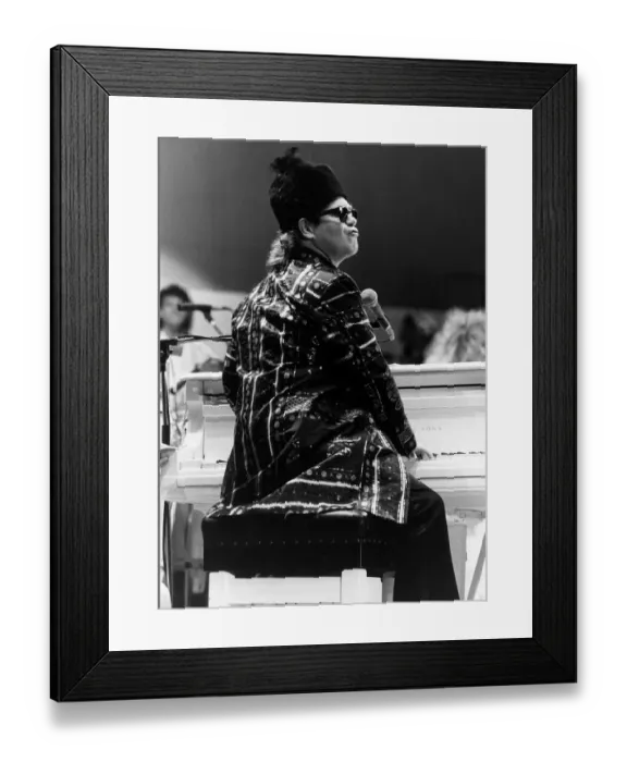 Framed Print : Elton John pop singer on stage at Live Aid Concert 1985 Wembley Stadium Framed Print : Elton John pop singer on stage at Live Aid Concert 1985 Wembley Stadium